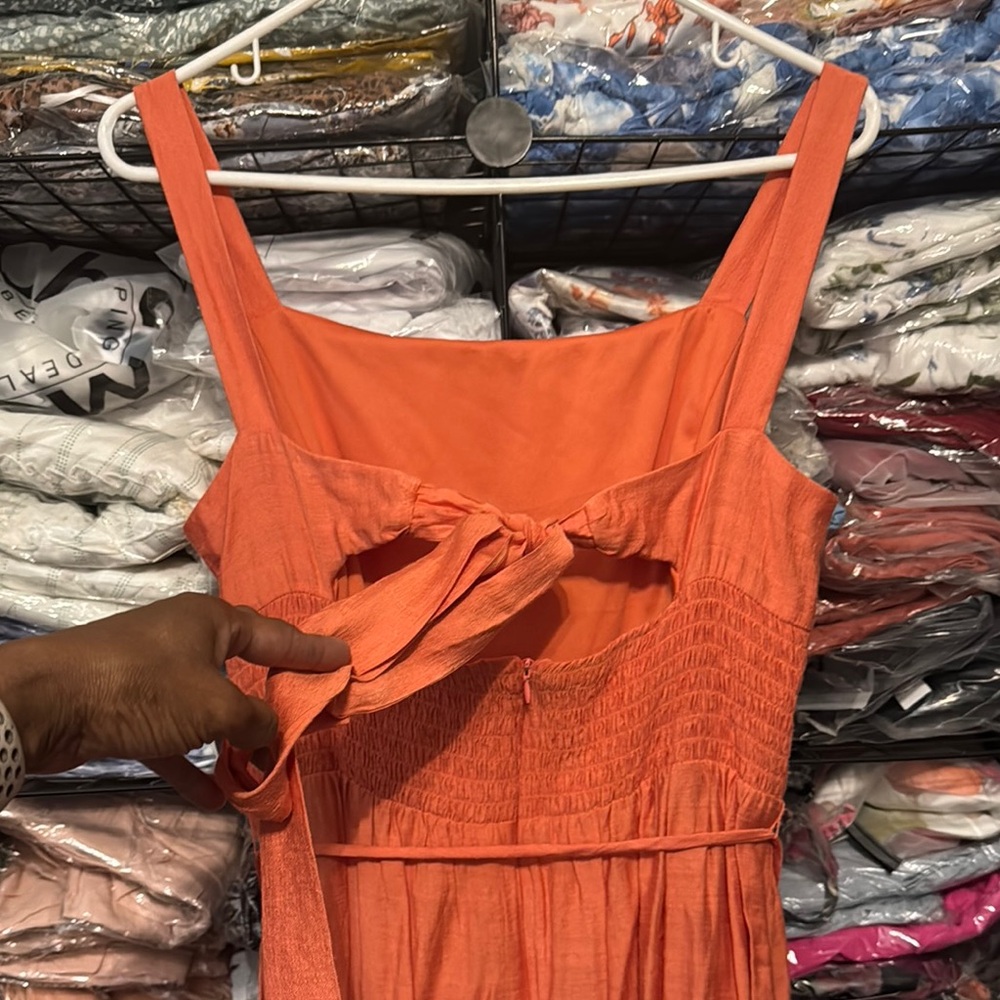 Taylor Orange Sleeveless Maxi Sundress - Picture 4 of 7